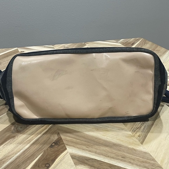 Juicy Couture Vintage Velour Navy Stripe Handbag Purse Tote - Picture 5 of 7